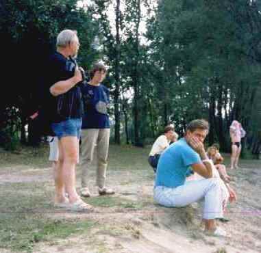 Am Knappensee mit Heinz Koldehofe (sitzend)